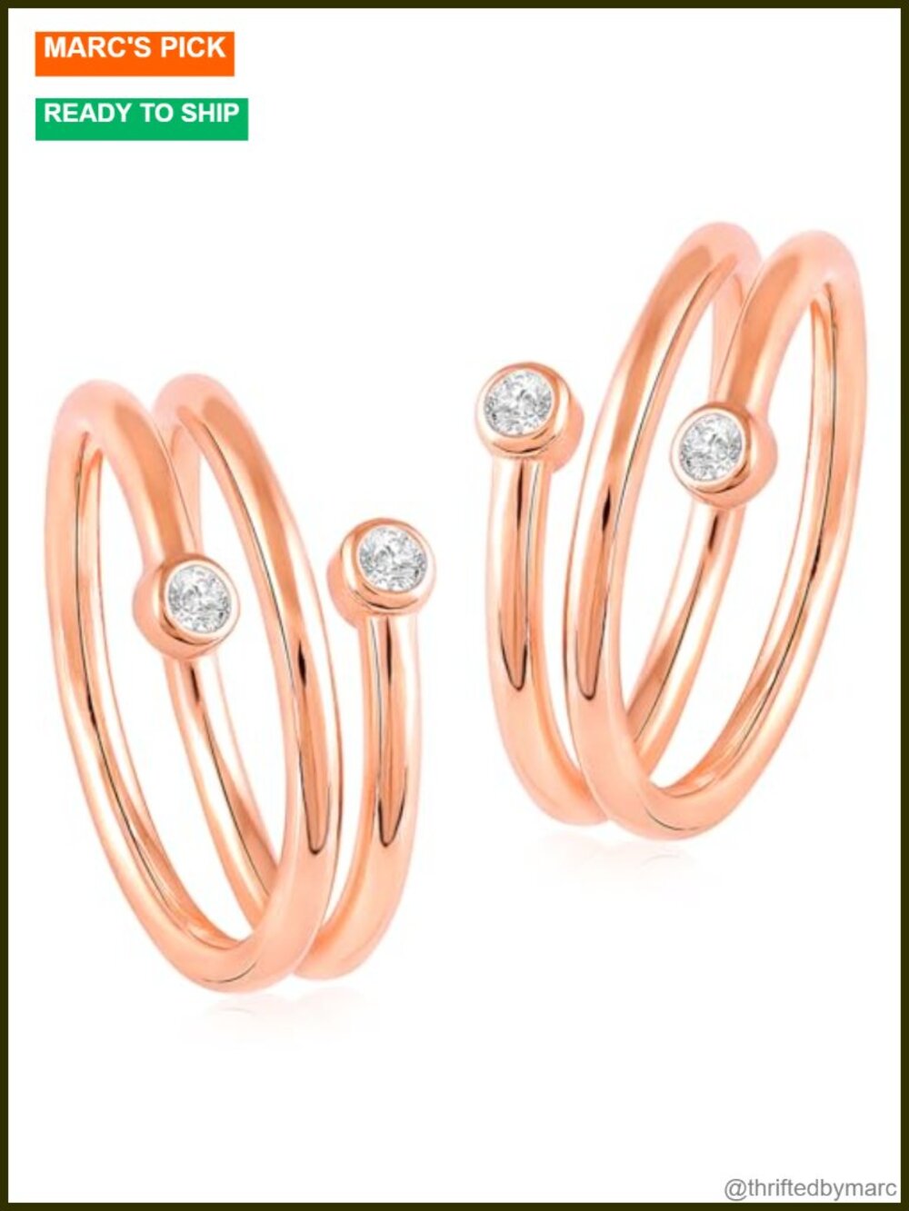 Adjustable Sterling Silver Toe Ring with Cubic Zirconia